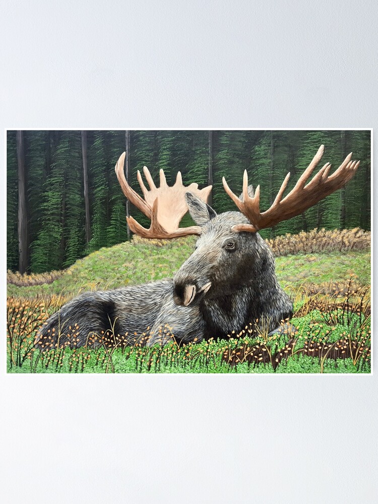 Moose Wildlife Animal - Diamond Painting 