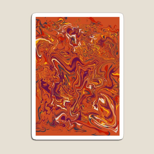 Psychadelic Marble Magnet