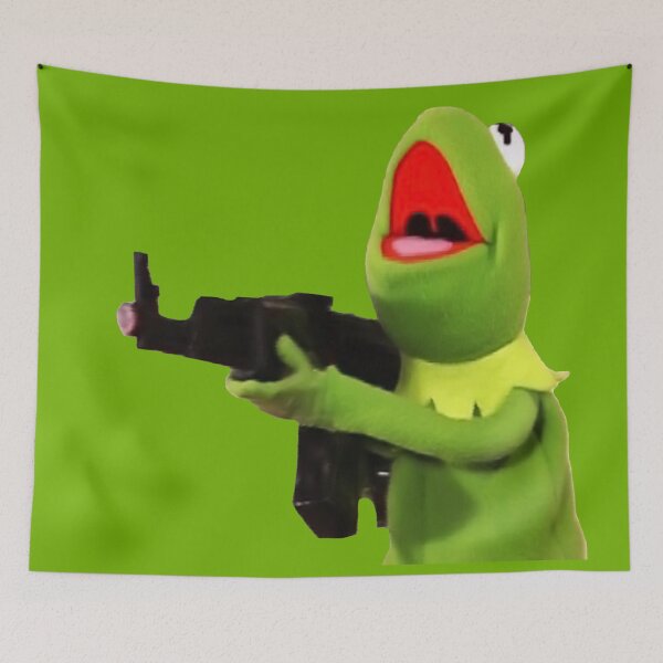 Item preview, Kermit la rana con pistola designed and sold by monkofyomom.