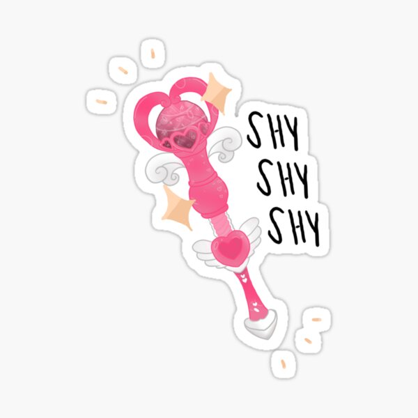 Sana Shy Shy Shy Cheer Up Wand Sticker By Lolleepoptarts Redbubble