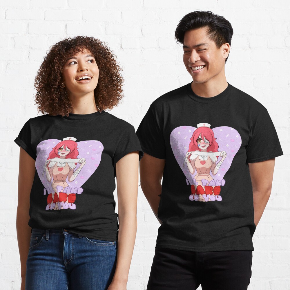 Sweet Cure Menhera T-Shirt Anime Nurse Girl Tee Top