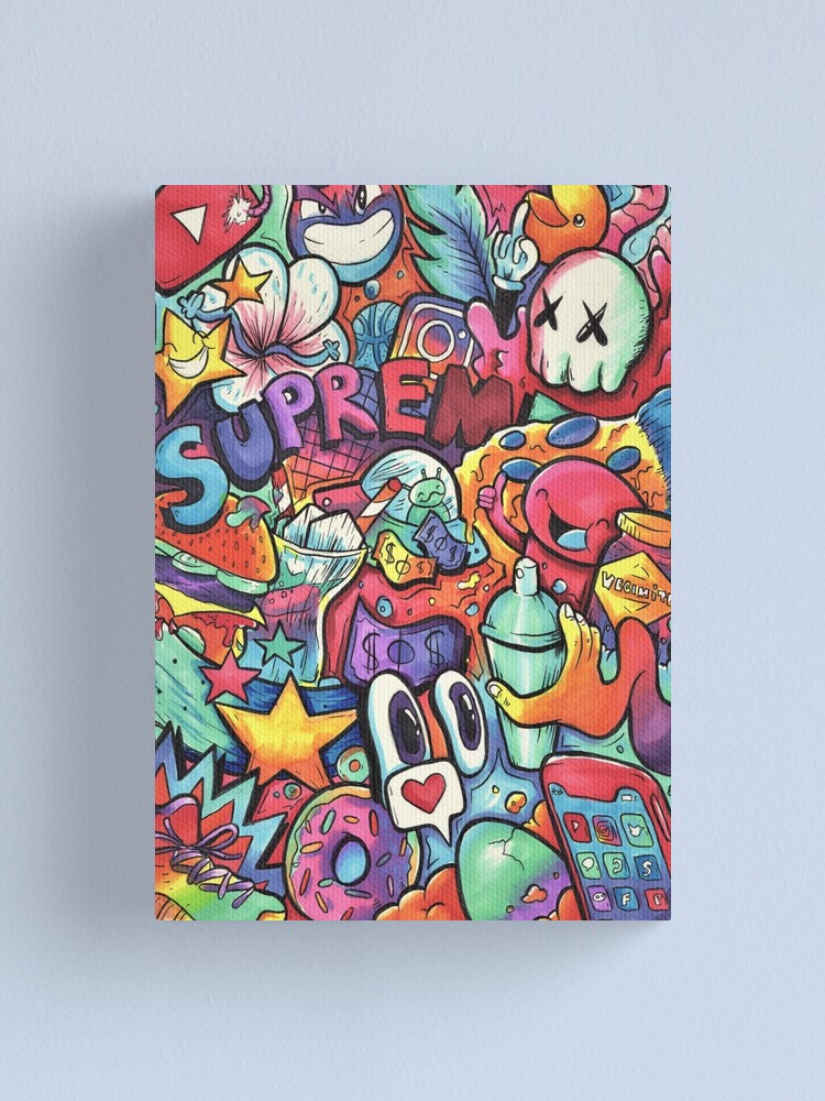 Alternate view of SUPREME // Copic Marker Doodle Canvas Print
