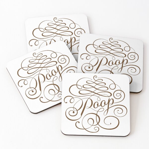 Item preview, Poop Hand Lettering Design in Brown designed and sold by SouthAndSunny.