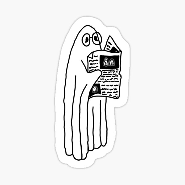 Artikel-Vorschau von Blatt Geist liest eine Zeitung, designt und verkauft von sheet ghosty.