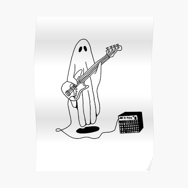 Sheet Ghost Playing Bass Poster