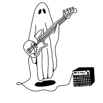 Artwork thumbnail, Sheet Ghost Playing Bass by sheet ghosty