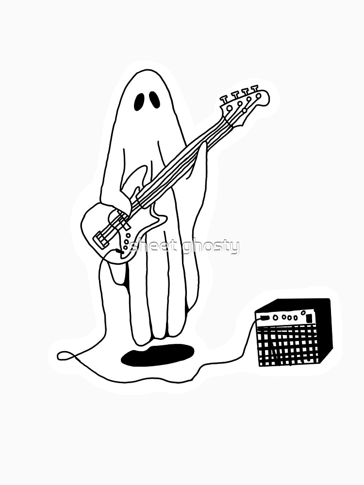 Thumbnail 7 of 7, Classic T-Shirt, Sheet Ghost Playing Bass designed and sold by rosecaffey.