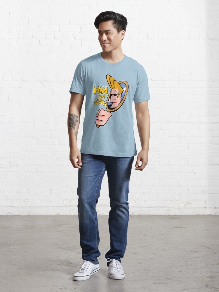 Alternate view of Johnny Bravo™ "Man, I'm Pretty." Quote Essential T-Shirt