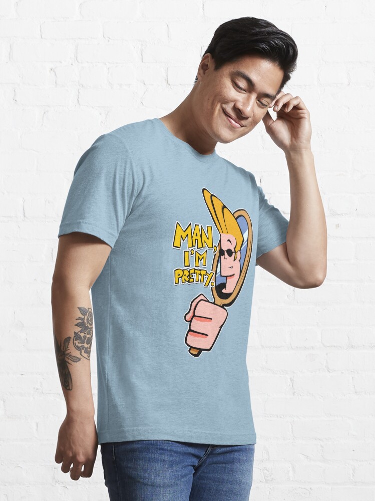 Alternate view of Johnny Bravo™ "Man, I'm Pretty." Quote Essential T-Shirt
