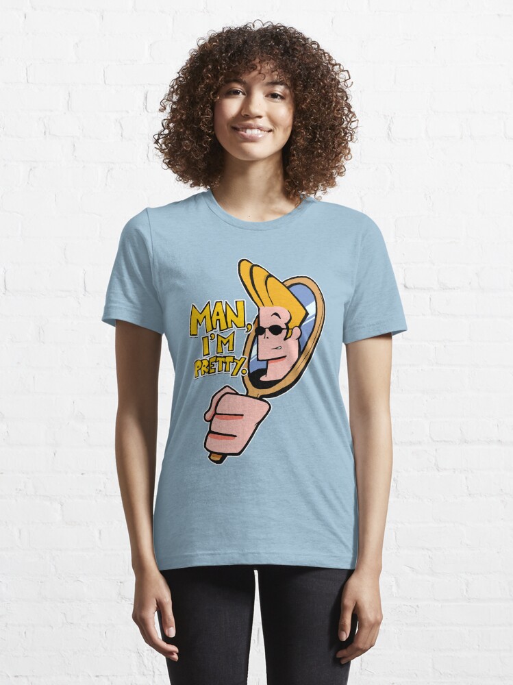 Alternate view of Johnny Bravo™ "Man, I'm Pretty." Quote Essential T-Shirt