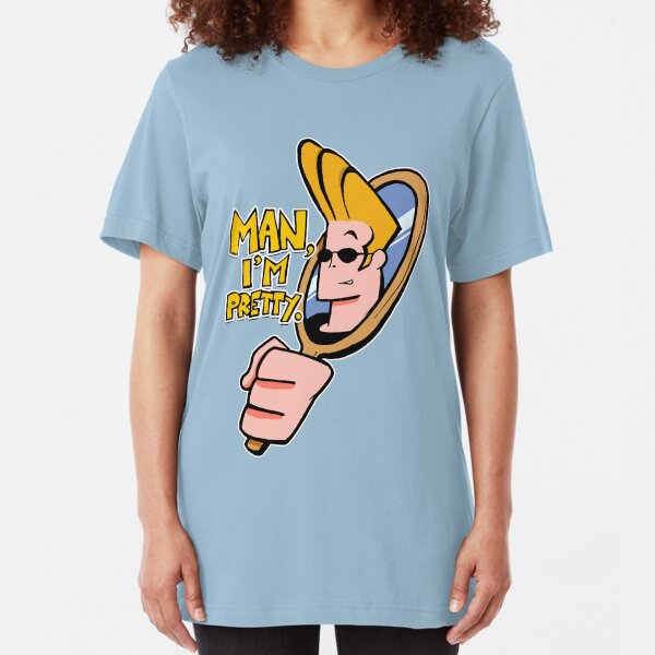Johnny Bravo™ "Man, I'm Pretty." Quote Slim Fit T-Shirt