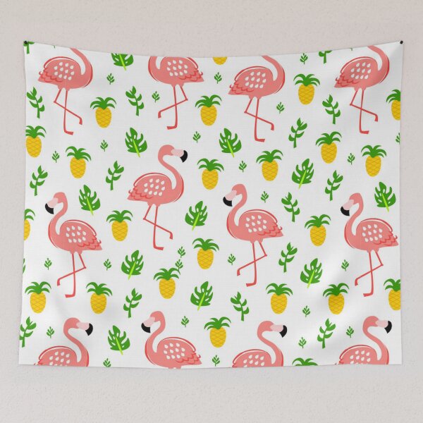 Item preview, Tropical Flamingos, Pineapples, Leaves designed and sold by pugmom4.