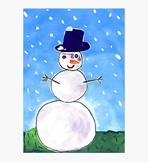 Snowman Photographic Print