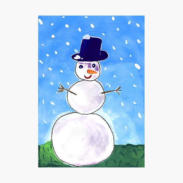 Snowman Photographic Print