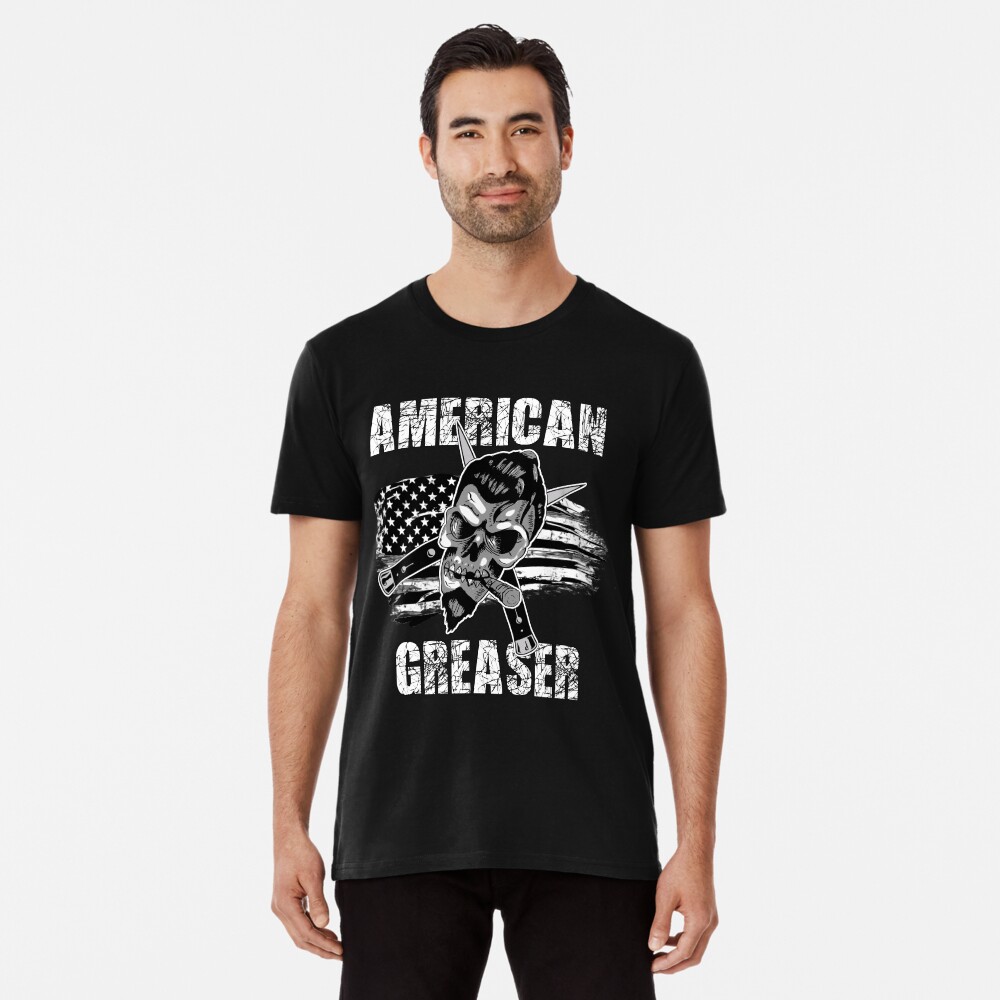 "American greaser (black & white) " Tshirt by Krypticart Redbubble