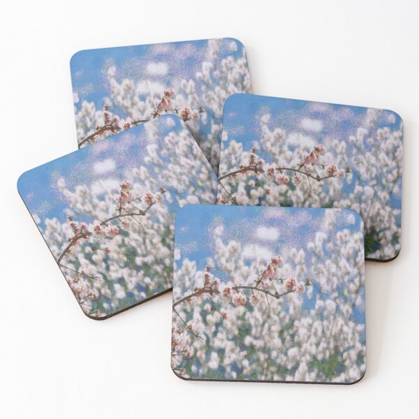 Item preview, Blooming Almond Tree Pointillism Artwork designed and sold by taiche.