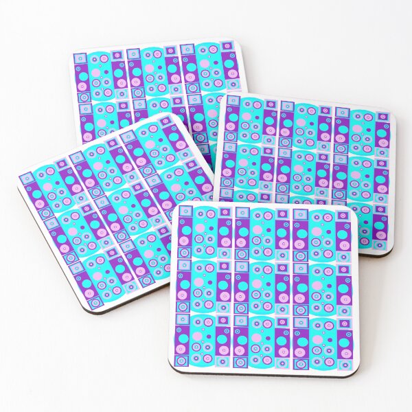 Item preview, Aqua Phonic - a retro, pop art design in aqua, pink and purple. designed and sold by innerspectrum.