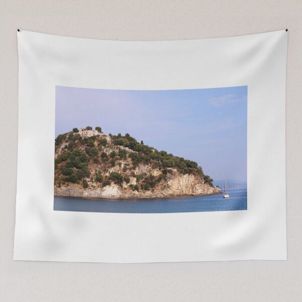 Item preview, fortress on hill Parga summer season landscape Greece designed and sold by goceris.