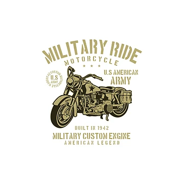 Artwork thumbnail, Military Ride - Motorcycle Custom Engine by Ding-One