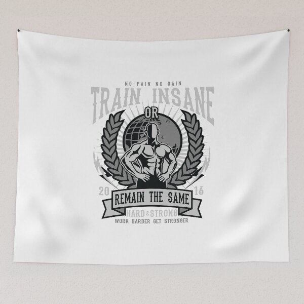 Item preview, Train Insane Or Remain The Same - Fitness Crossfit & Bodybuilding designed and sold by Ding-One.