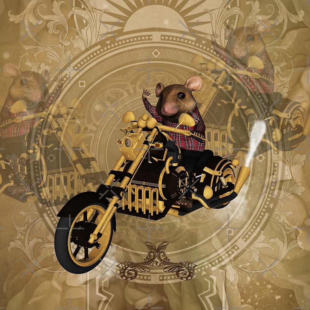 "Funny mouse on a motorcycle" by nicky2342 | Redbubble