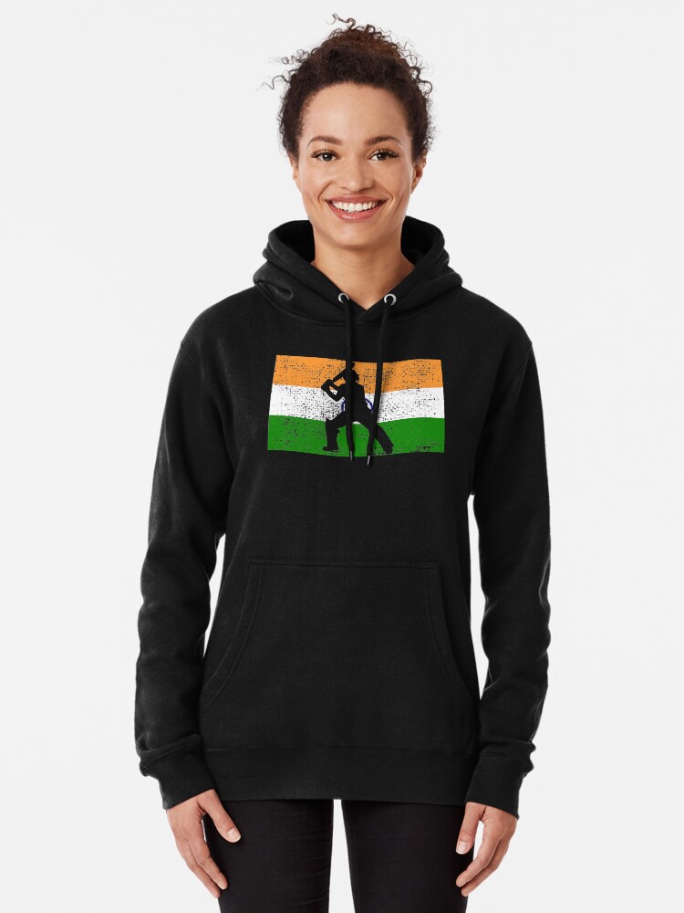 "Cricket India Indian Flag" Pullover Hoodie for Sale by 4tomic Redbubble