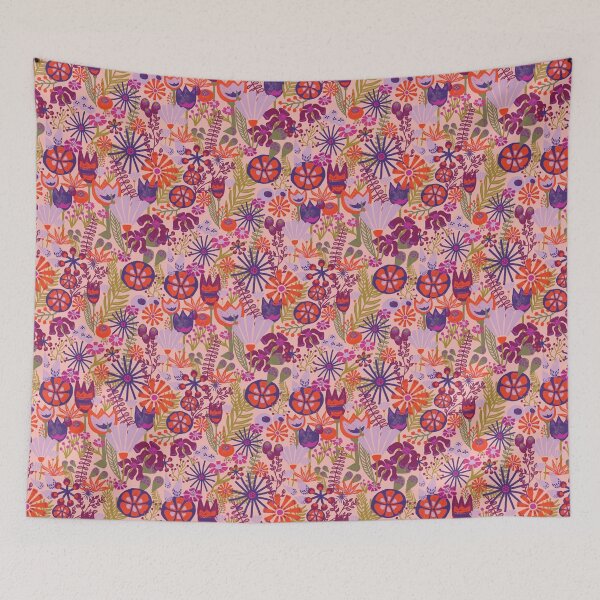 Item preview, Purple Retro Meadow designed and sold by Sandra Hutter.