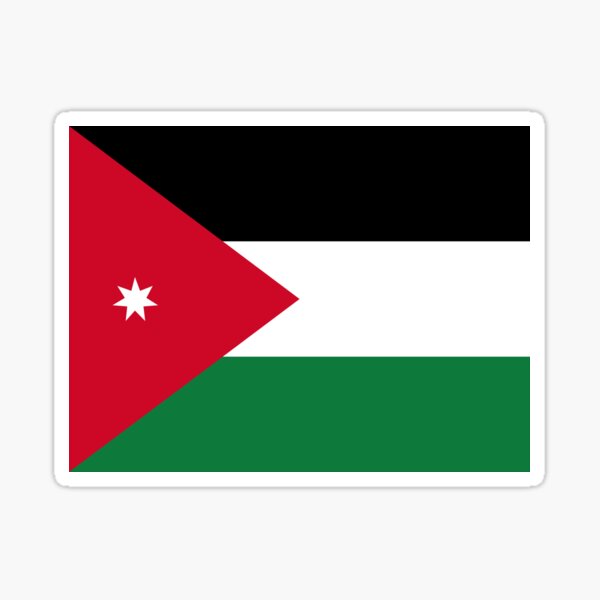 Flag Of Jordan Stickers for Sale | Redbubble