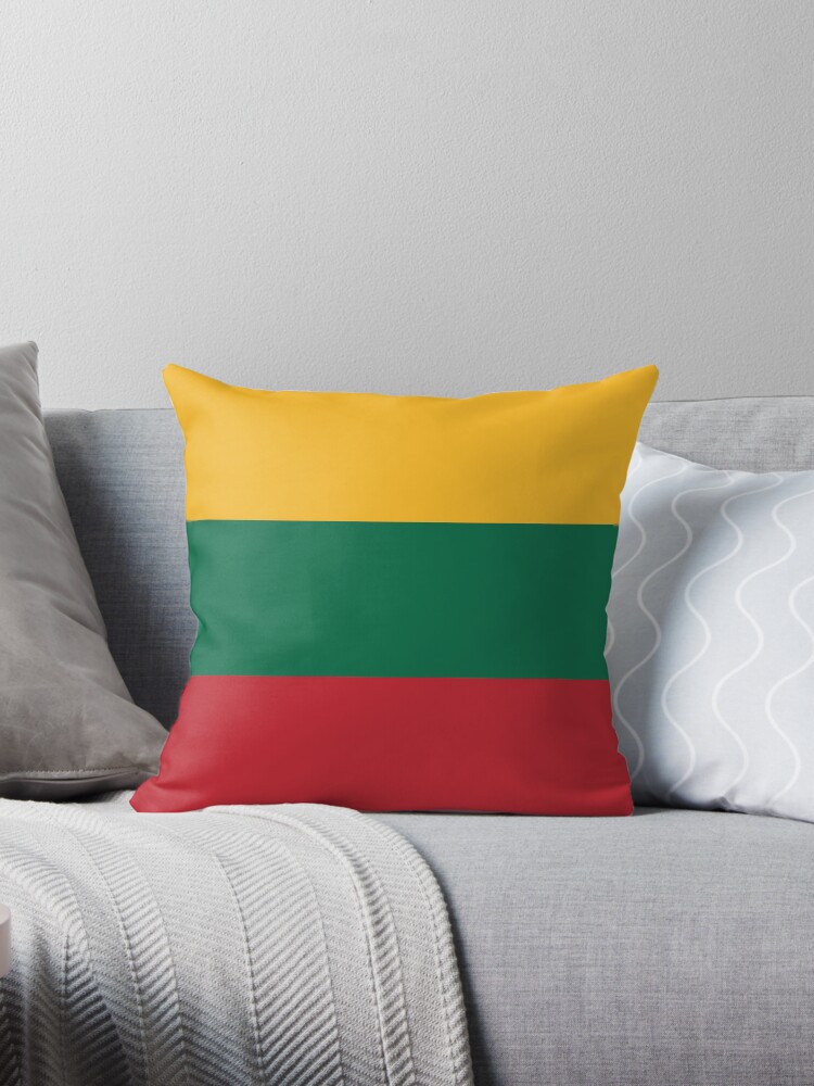 Aperçu 1 sur 3. Coussin avec l'œuvre Drapeau de Lituanie créée et vendue par Shorlick.