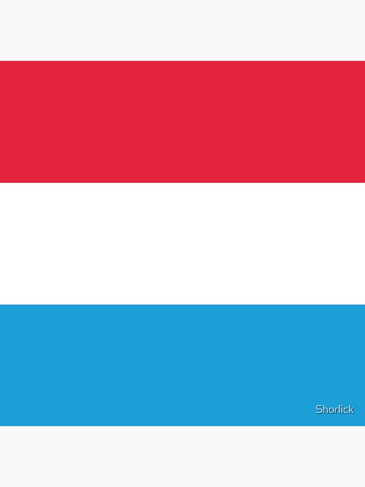 Aperçu 3 sur 3. Coussin avec l'œuvre Drapeau du Luxembourg créée et vendue par Shorlick.