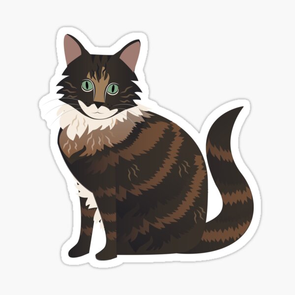 Fluffy Cat Sticker