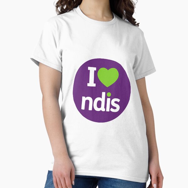 Item preview, I Love NDIS Unisex shirt designed and sold by iPoly.