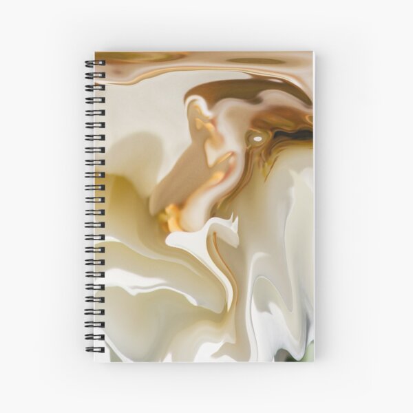 white floating shapes Spiral Notebook
