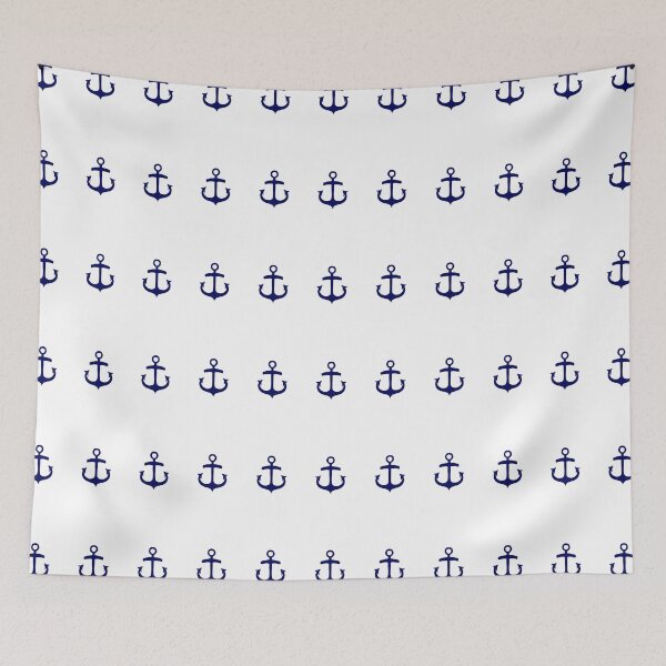 Item preview, Navy Blue Anchor Pattern designed and sold by cadinera.
