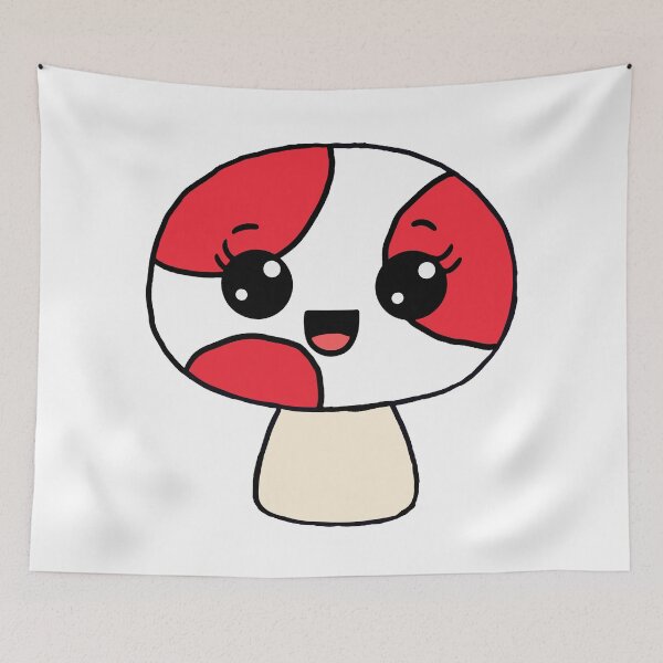 Item preview, Cute Mushroom Toad Stool Red Cream Hand Drawn Illustration designed and sold by Cutepix.