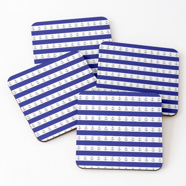 Item preview, Navy Stripes and Anchor Pattern designed and sold by cadinera.