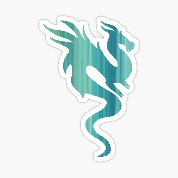 Turquoise Dragon Sticker