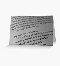 My name is Percy Jackson. Greeting Card