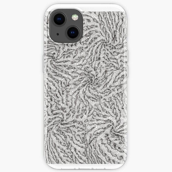 Black and White Gravity Waves iPhone Soft Case