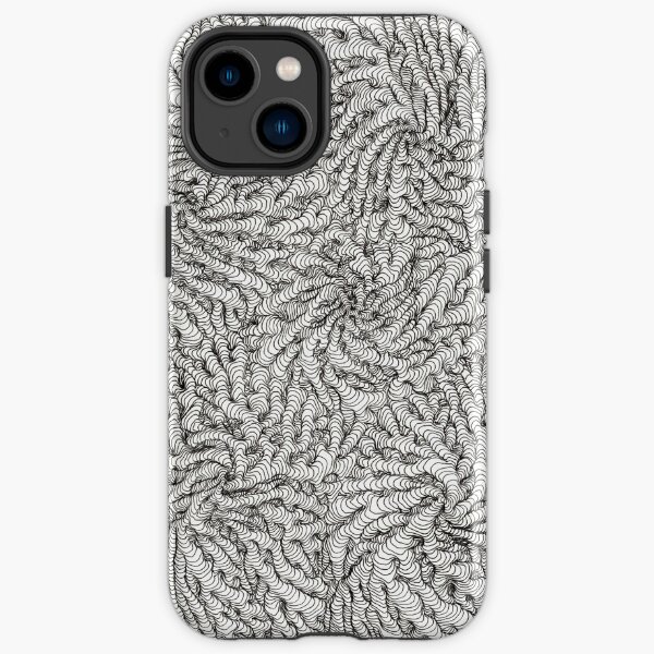 Black and White Gravity Waves iPhone Tough Case