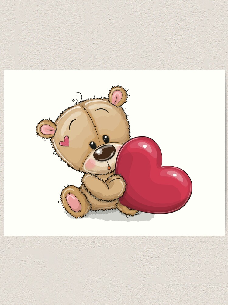 Premium Vector  Cute teddy bear girl on a rainbow. vector illustration of  a cartoon.