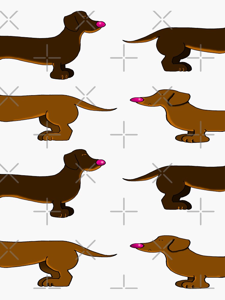 "Sausage dogs" Sticker for Sale by JasonTrivettart Redbubble