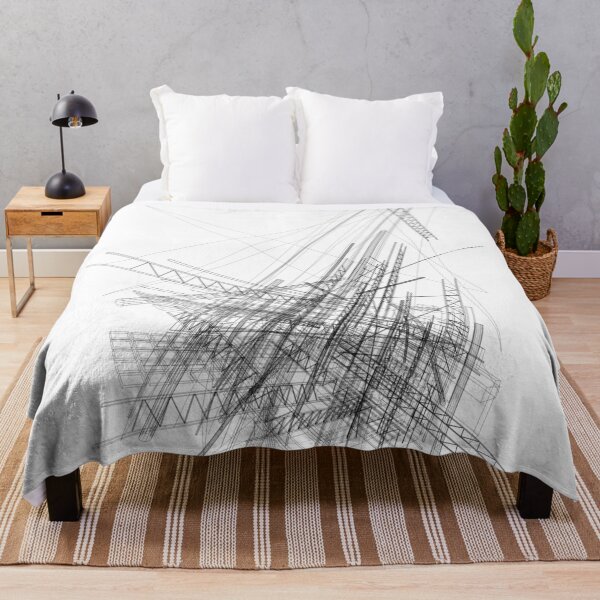 Item preview, Architecture Abstract Geometric graphic black lines Design designed and sold by Pointit.