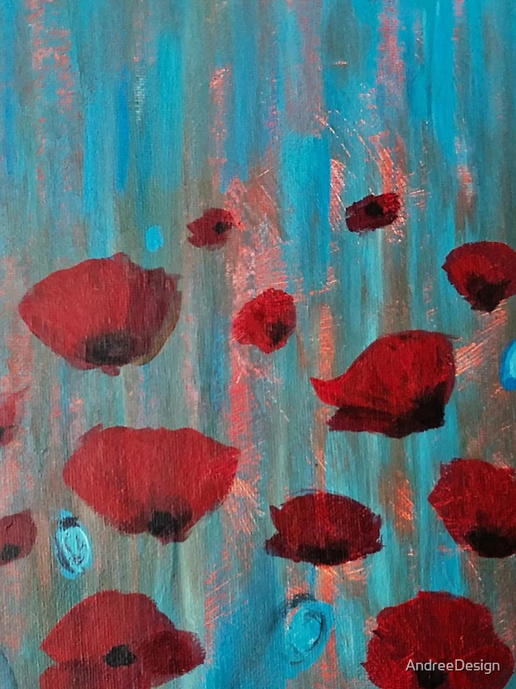 Aperçu 4 sur 4. Coque Samsung Galaxy avec l'œuvre Coquelicots Rouges créée et vendue par AndreeDesign.