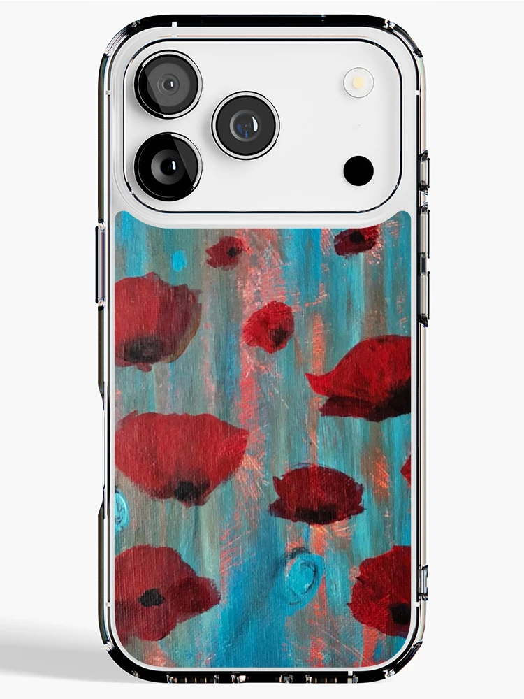 Aperçu 1 sur 5. Coque iPhone avec l'œuvre Coquelicots Rouges créée et vendue par AndreeDesign.