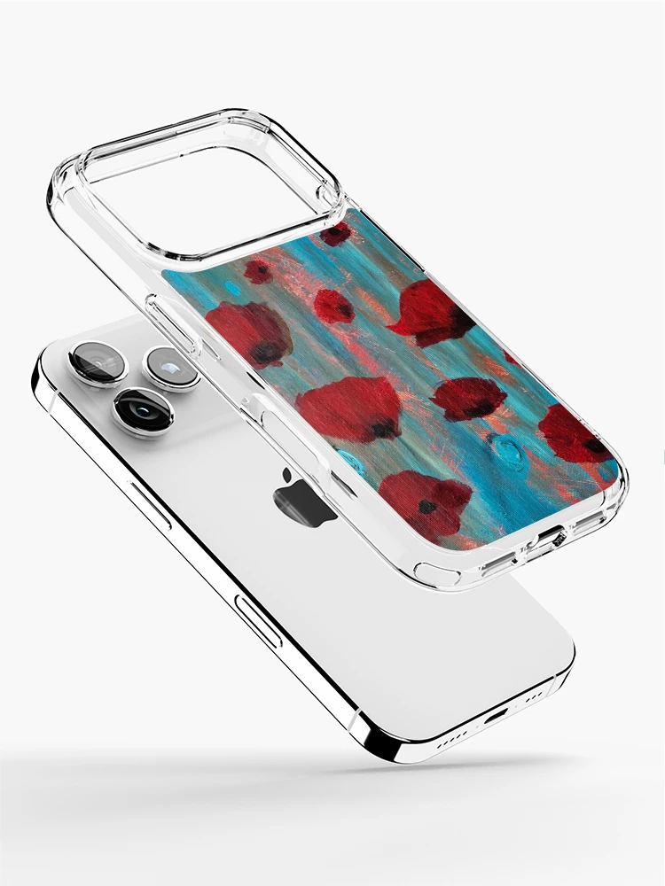 Aperçu 2 sur 5. Coque iPhone avec l'œuvre Coquelicots Rouges créée et vendue par AndreeDesign.