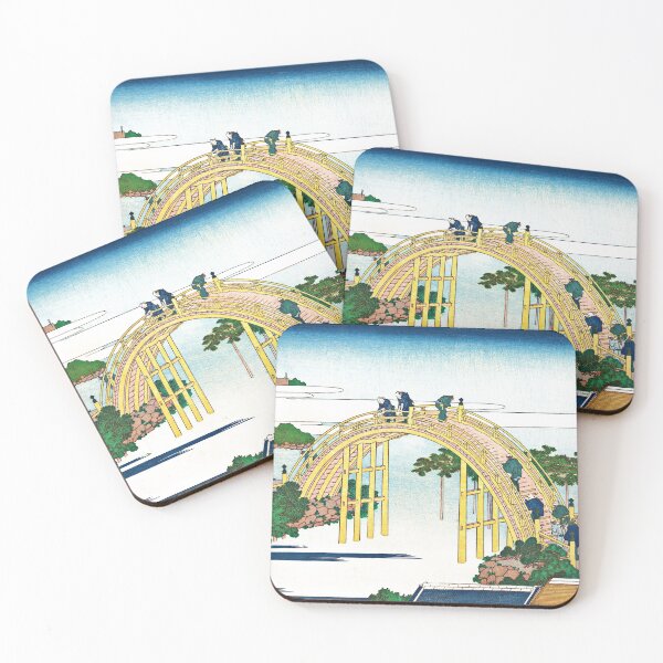 Item preview, The Arched Bridge at Kameido Tenjin Shrine by Katsushika Hokusai designed and sold by Takeda-art.