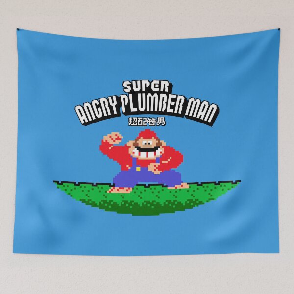 Item preview, Super Angry Plumber Man designed and sold by Quick-Brown-Fox.