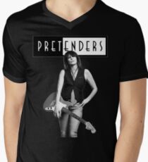 Pretenders Chrissy Hynde T-Shirt mit V-Ausschnitt
