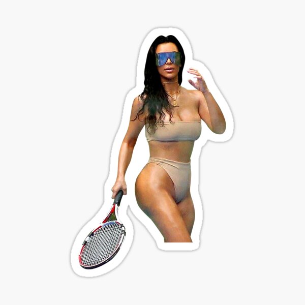 Kim K playing Tennis Sticker